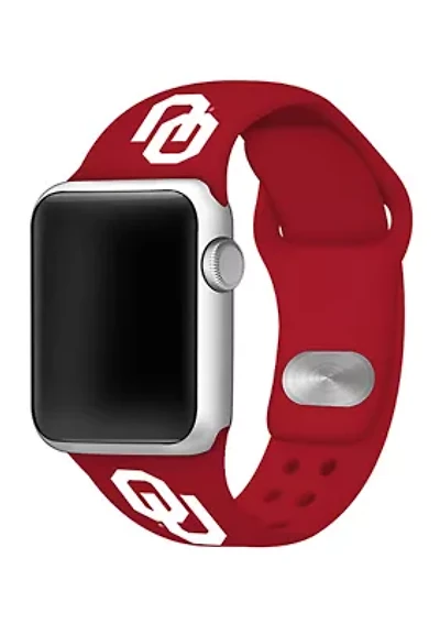 NCAA Oklahoma Sooners Silicone 42 Millimeter Apple Watch Band 