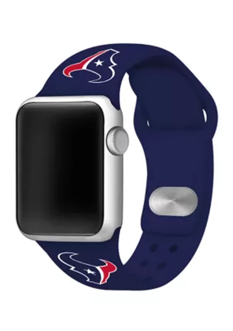 NFL Houston Texans Silicone 38 Millimeter Apple Watch Band