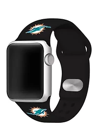 NFL Miami Dolphins Silicone 38 Millimeter Apple Watch Band 