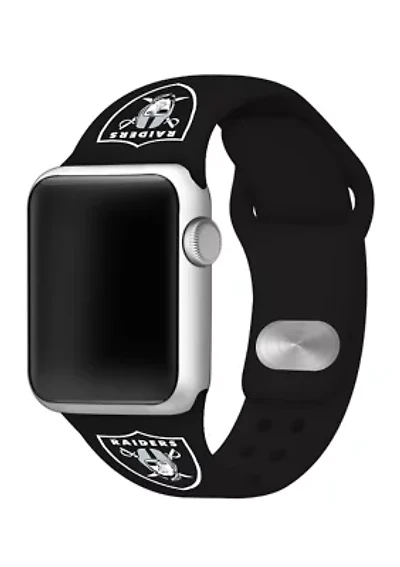 NFL Oakland Raiders 38 Millimeter Silicone Apple Watch Band