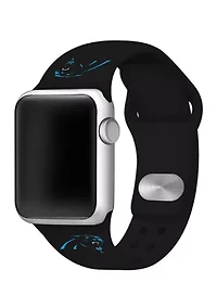 NFL Carolina Panthers 42 Millimeter Silicone Apple Watch Band