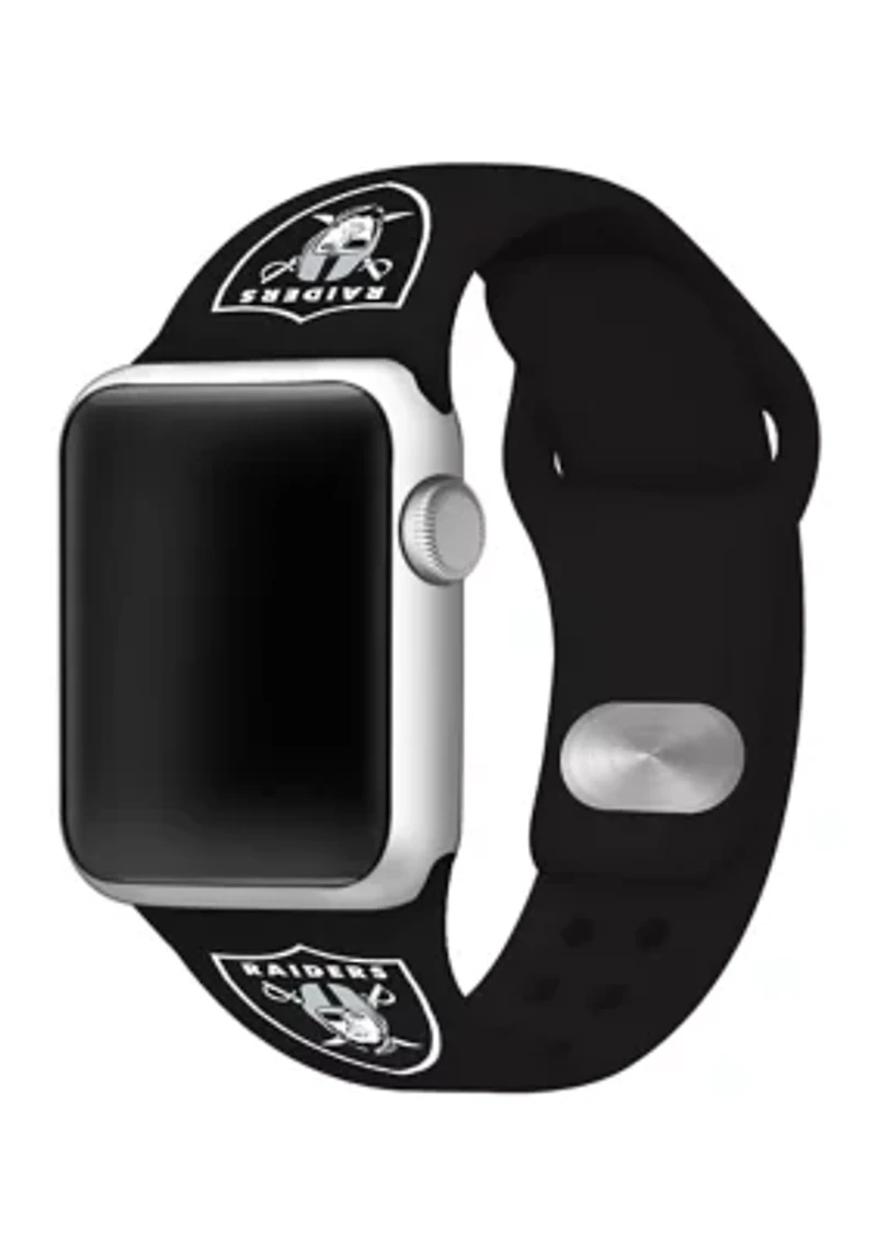 NFL Oakland Raiders 42 Millimeter Silicone Apple Watch Band