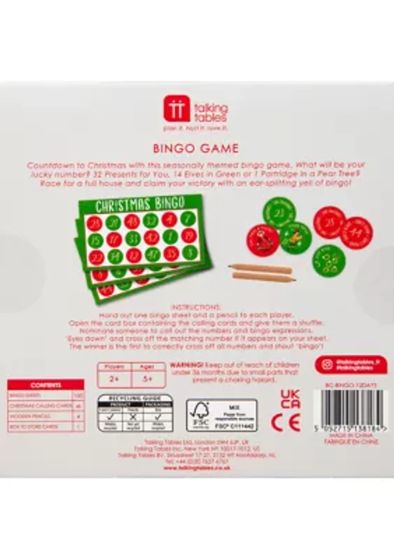 12 Days of Christmas Bingo Game