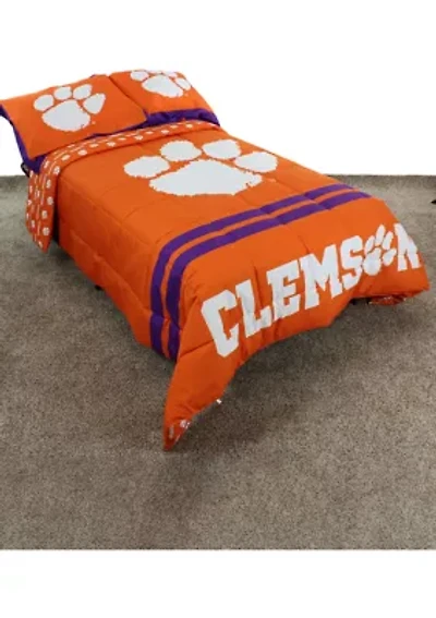 NCAA Clemson Tigers Reversible Comforter Set