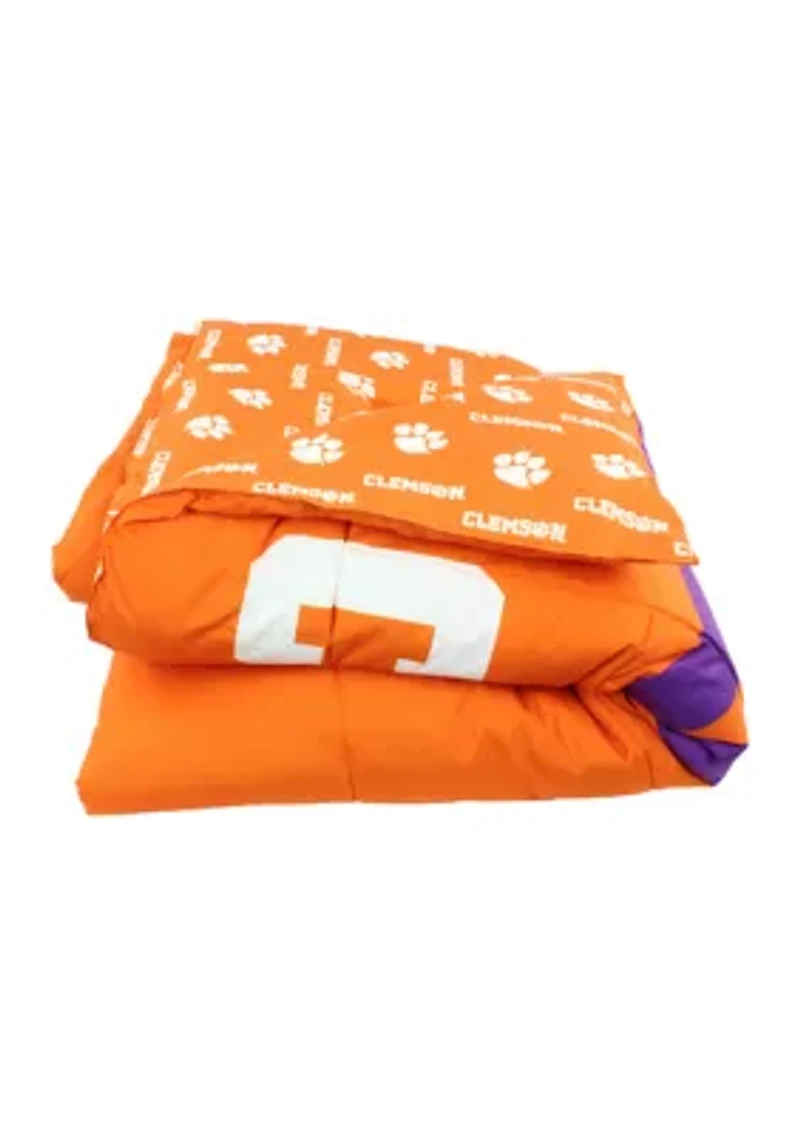 NCAA Clemson Tigers Reversible Comforter Set
