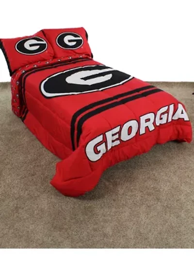 NCAA Georgia Bulldogs Reversible Comforter Set