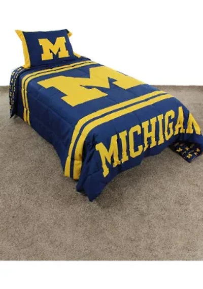 NCAA Michigan Wolverines Reversible Comforter Set