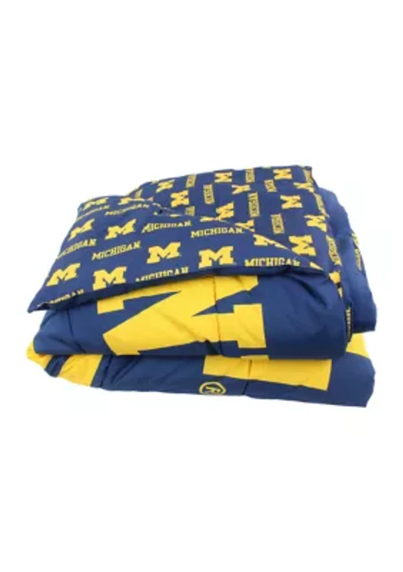 NCAA Michigan Wolverines Reversible Comforter Set