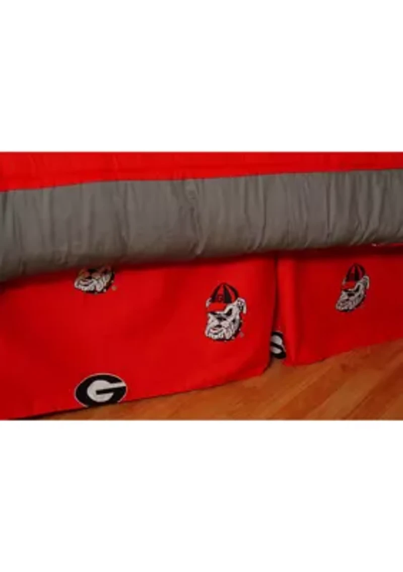 NCAA Georgia Bulldogs Printed Dust Ruffle