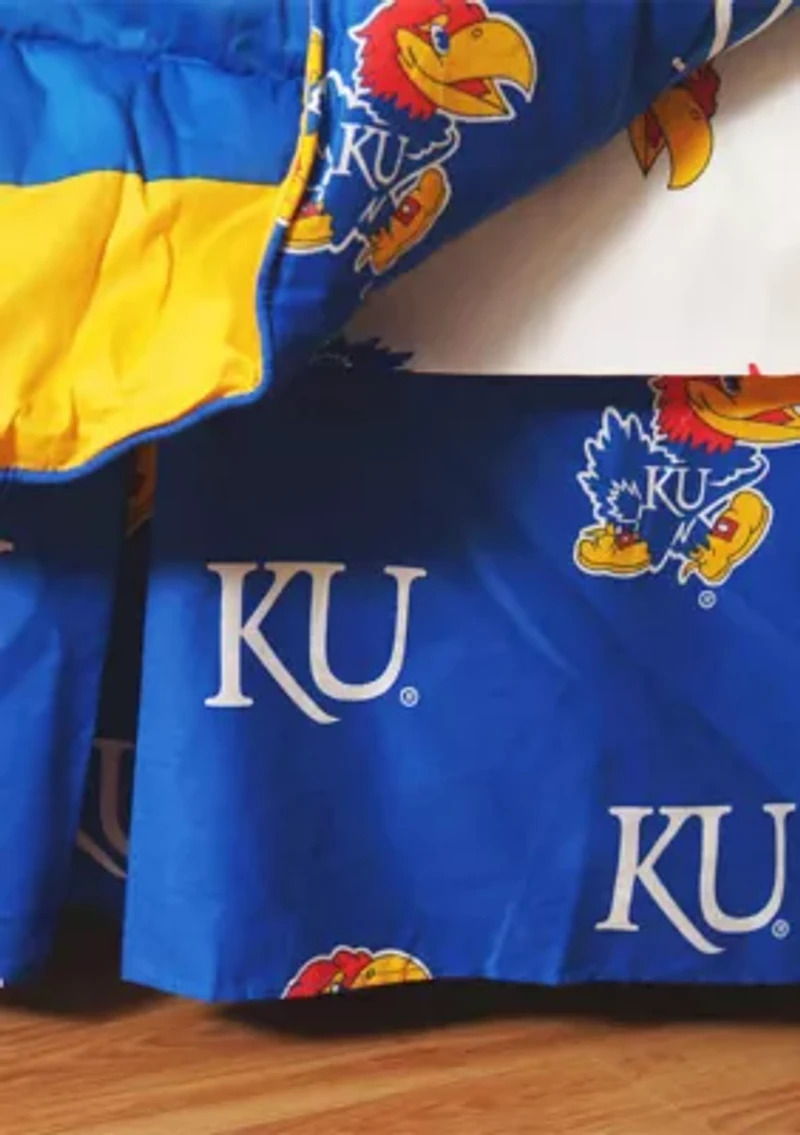 NCAA Kansas Jayhawks Printed Dust Ruffle