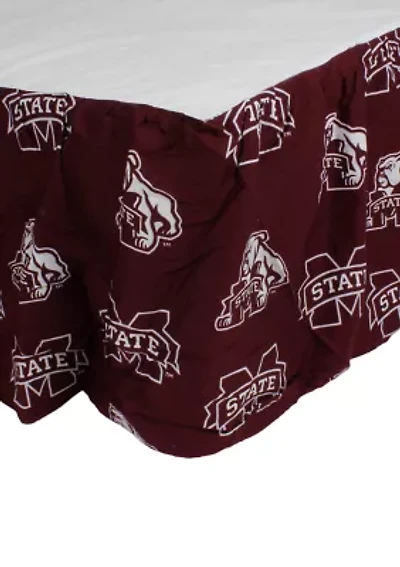 NCAA Mississippi State Bulldogs Printed Dust Ruffle