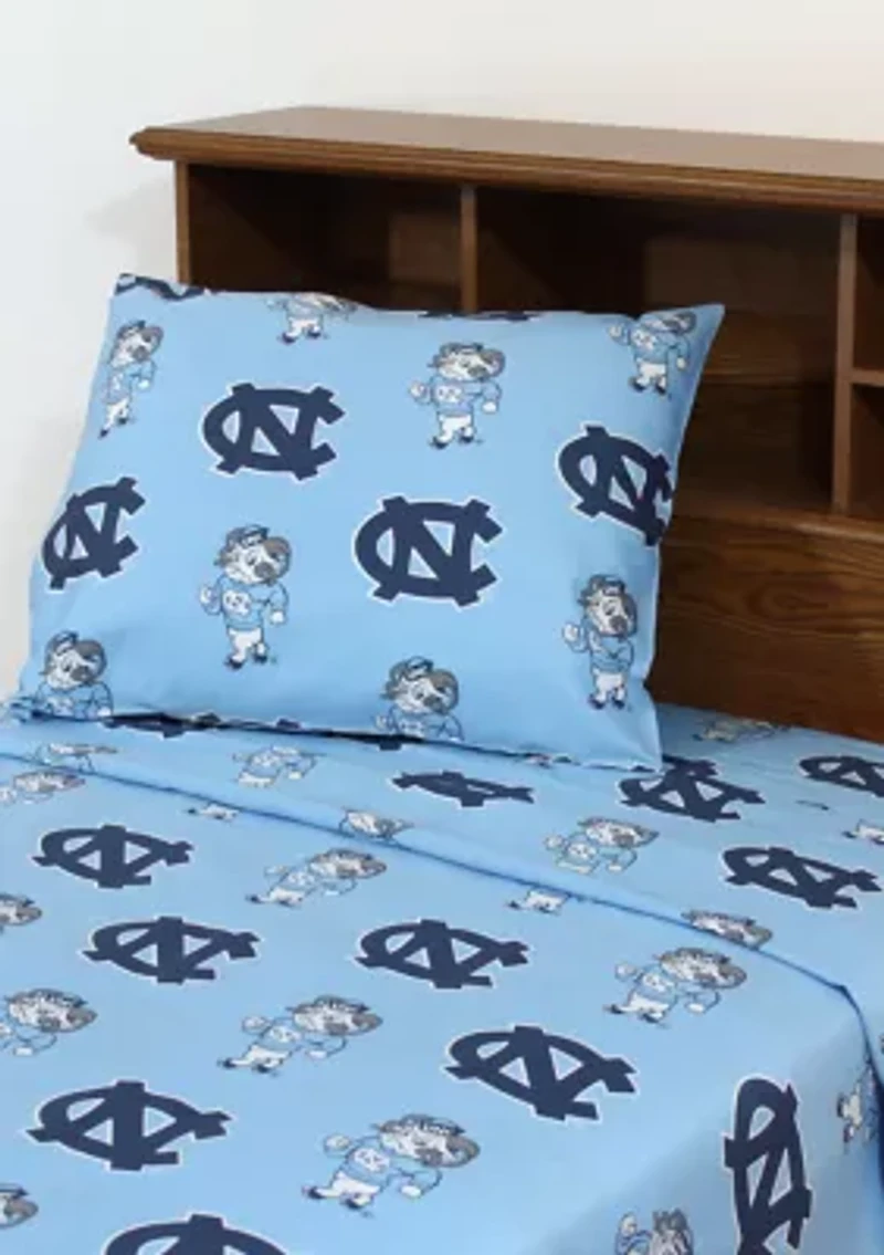 NCAA North Carolina Tar Heels Sheet Set