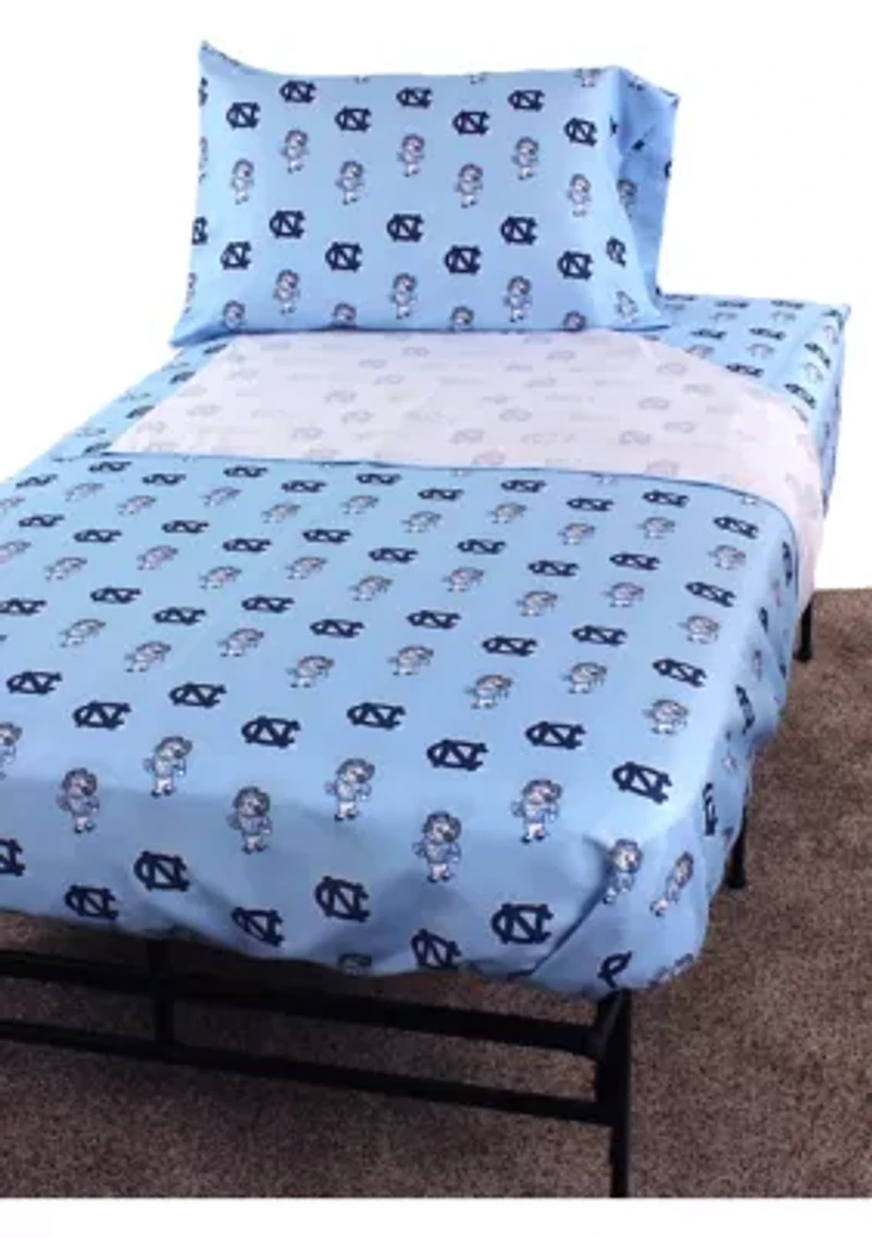 NCAA North Carolina Tar Heels Sheet Set