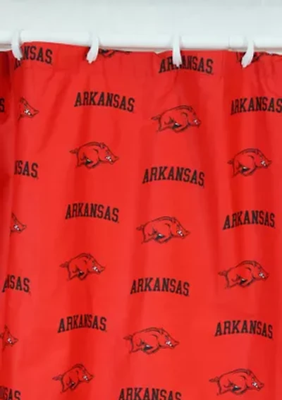 NCAA Arkansas Razorbacks Printed Shower Curtain