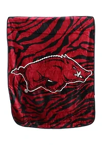 NCAA Arkansas Razorbacks Soft Raschel Throw Blanket