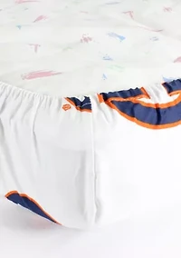 NCAA Auburn Tigers Baby Crib Fitted Sheet White