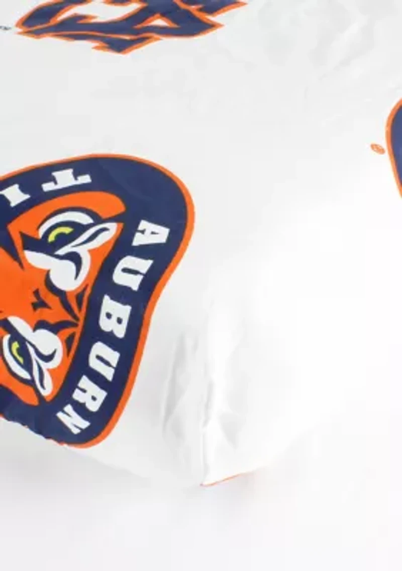 NCAA Auburn Tigers Baby Crib Fitted Sheet White