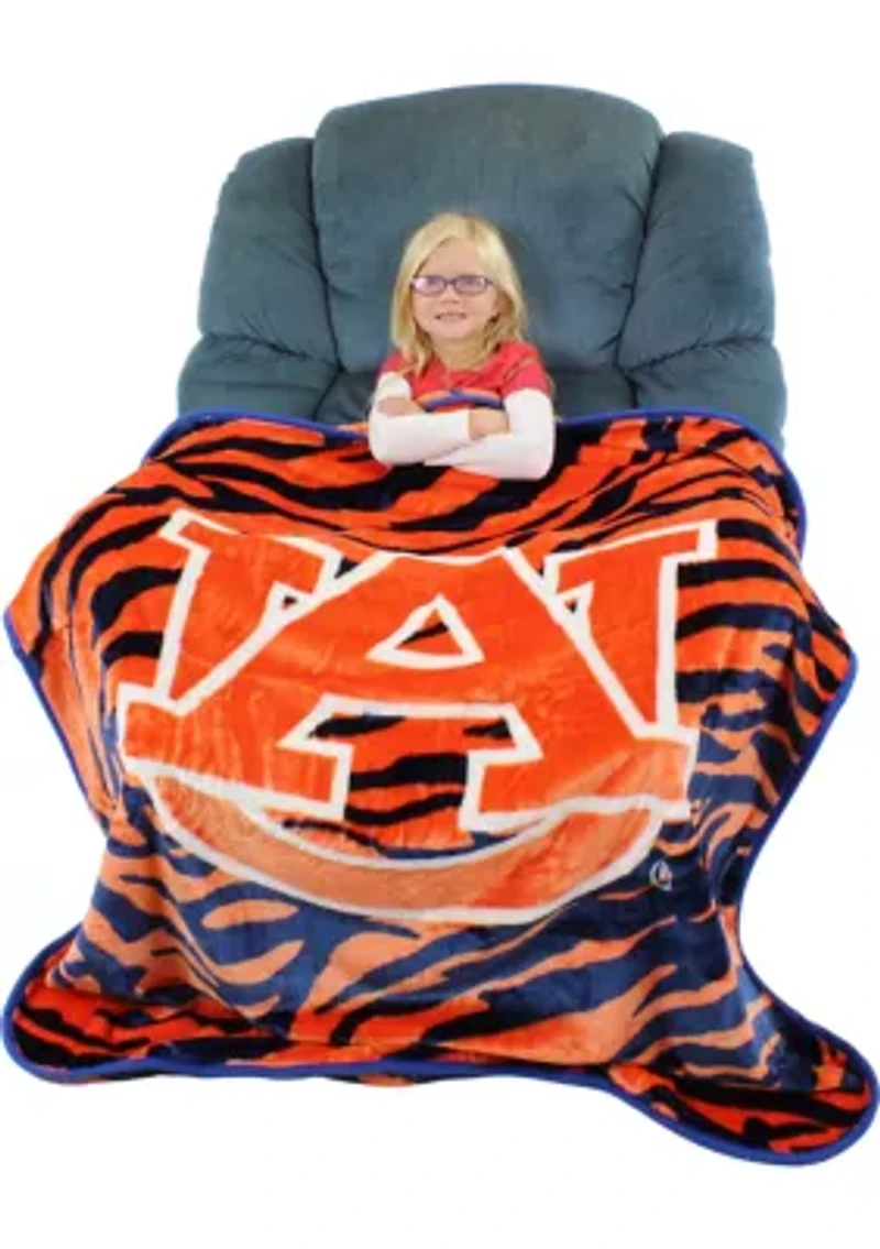 NCAA Auburn Tigers Soft Raschel Throw Blanket