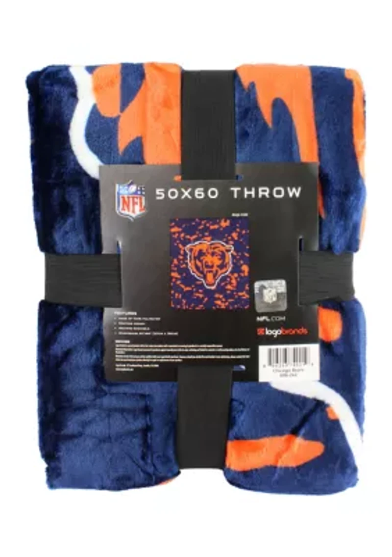 NFL Chicago Bears Raschel Knit Throw Blanket