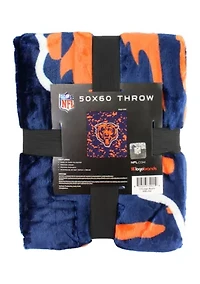 NFL Chicago Bears Raschel Knit Throw Blanket