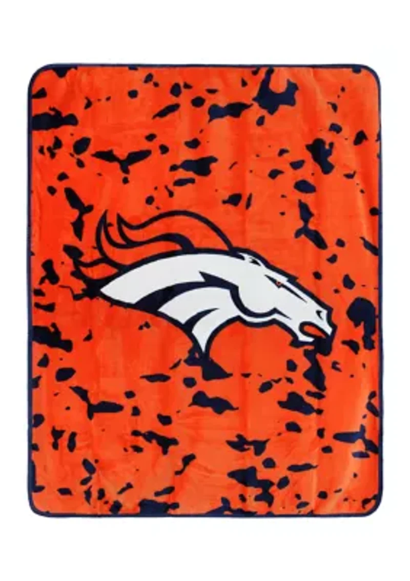NFL Denver Broncos Raschel Knit Throw Blanket