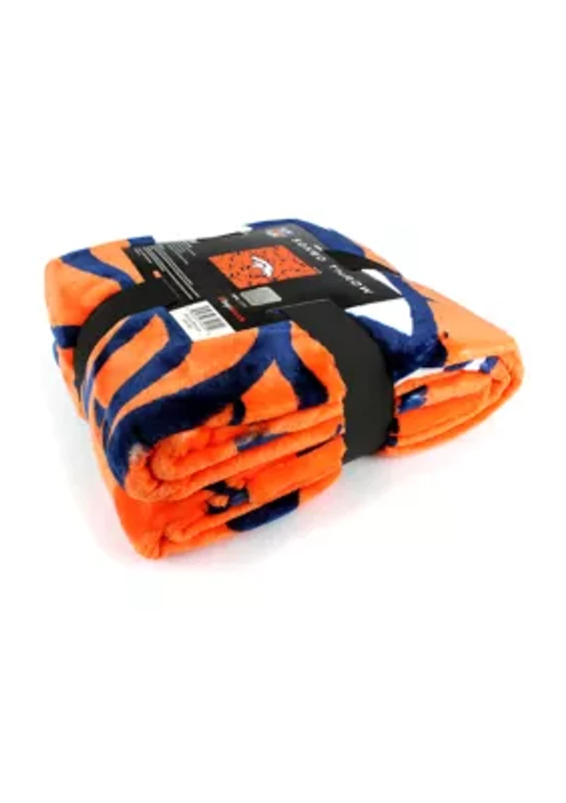 NFL Denver Broncos Raschel Knit Throw Blanket
