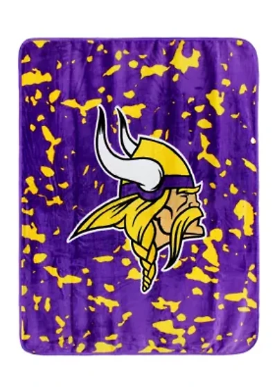 NFL Minnesota Vikings Raschel Knit Throw Blanket