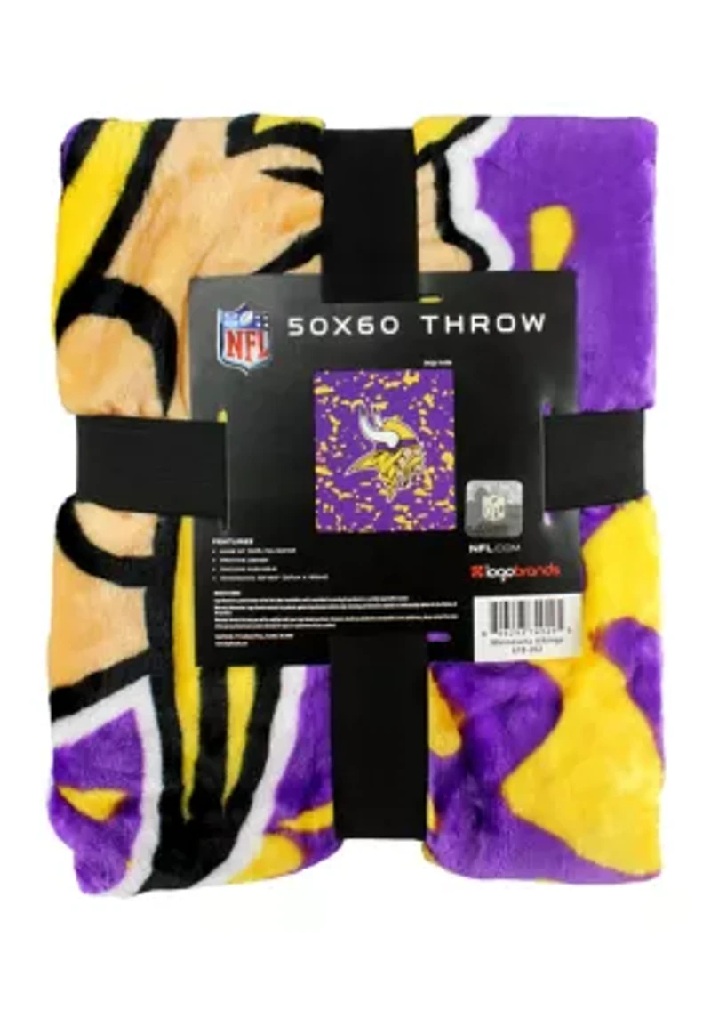 NFL Minnesota Vikings Raschel Knit Throw Blanket