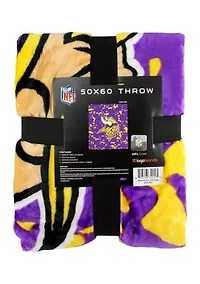 NFL Minnesota Vikings Raschel Knit Throw Blanket
