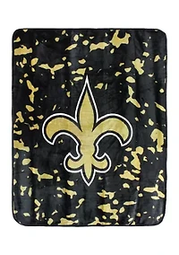 NFL New Orleans Saints Raschel Knit Throw Blanket