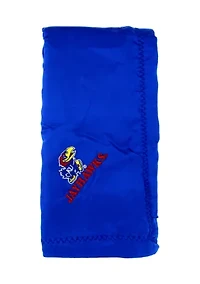 NCAA Kansas Jayhawks 28 in x 28 in Silky and Super Soft Plush Baby Blanket