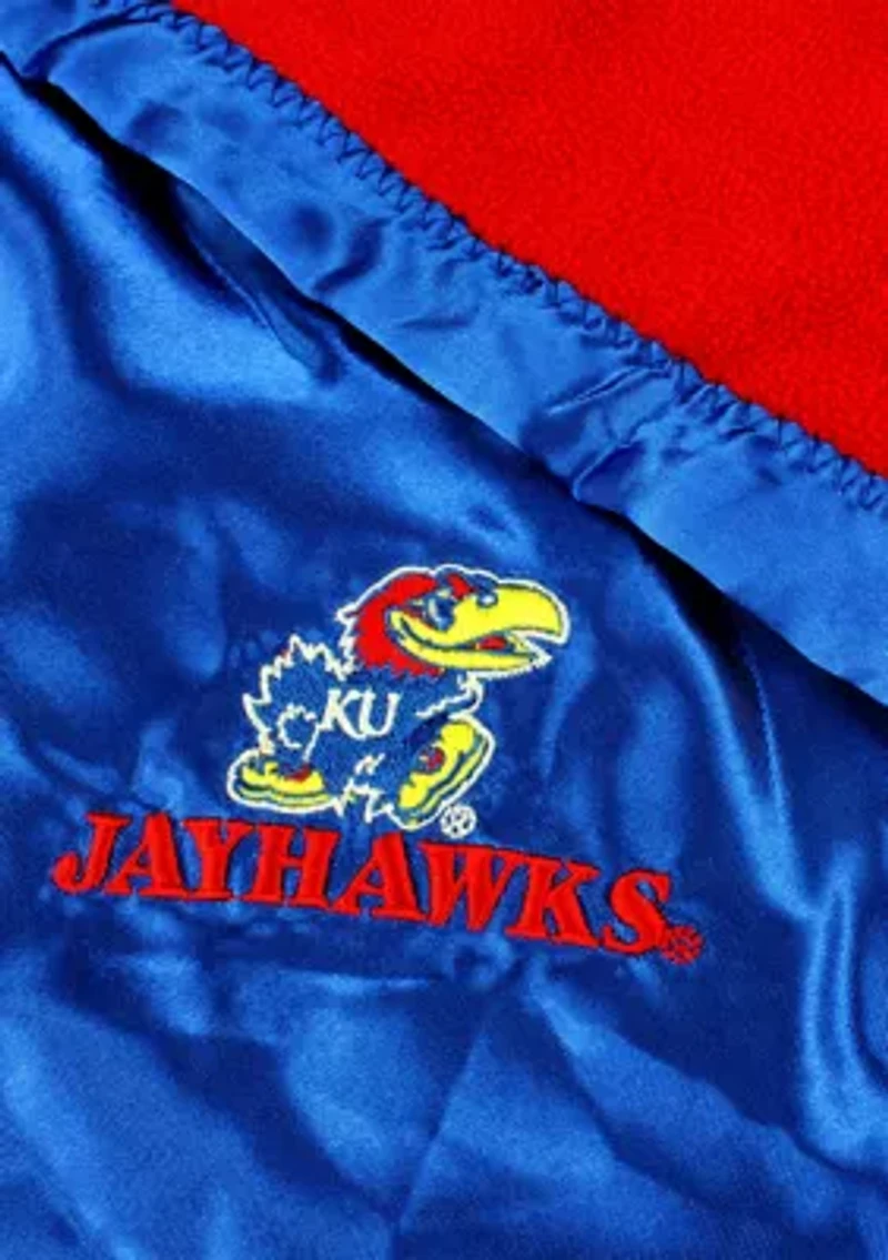NCAA Kansas Jayhawks 28 in x 28 in Silky and Super Soft Plush Baby Blanket