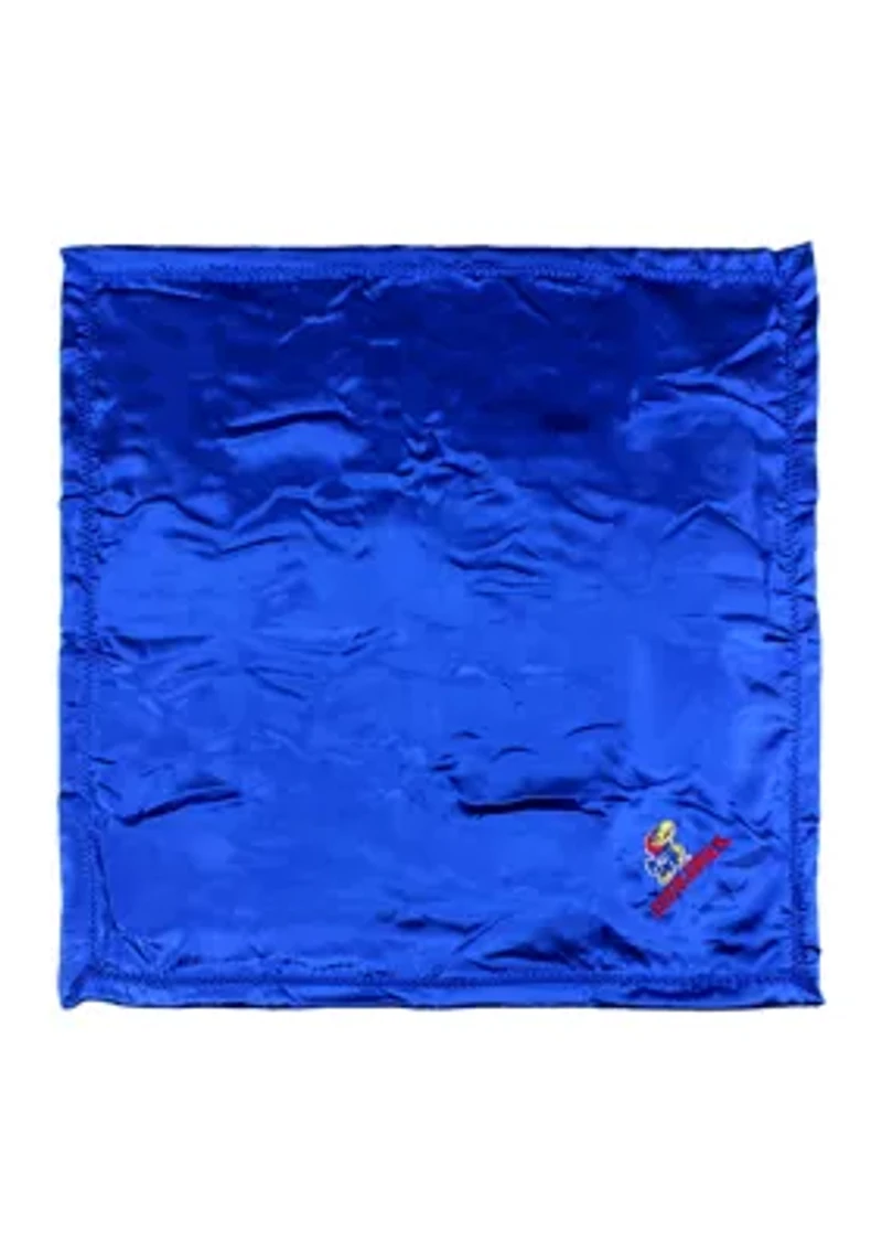 NCAA Kansas Jayhawks 28 in x 28 in Silky and Super Soft Plush Baby Blanket