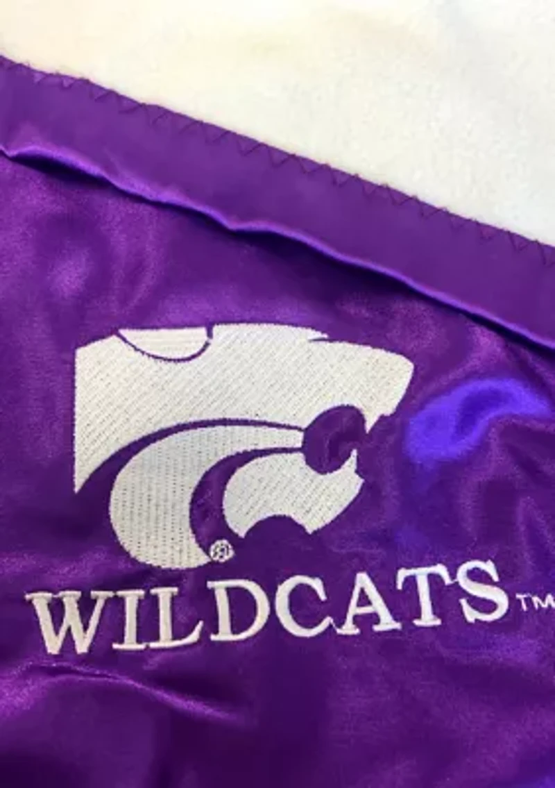 NCAA Kansas State Wildcats 28 in x 28 in Silky and Super Soft Plush Baby Blanket