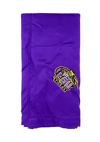 NCAA LSU Tigers 28 in x 28 in Silky and Super Soft Plush Baby Blanket