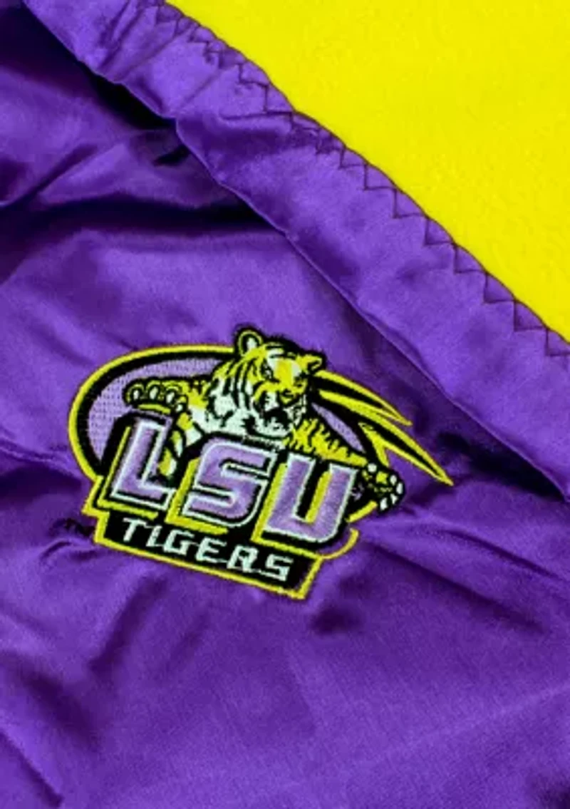 NCAA LSU Tigers 28 in x 28 in Silky and Super Soft Plush Baby Blanket