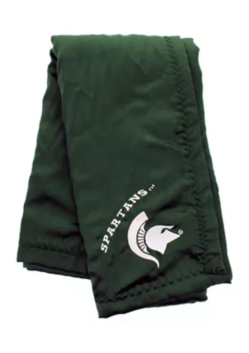 NCAA Michigan State Spartans 28 in x 28 in Silky and Super Soft Plush Baby Blanket