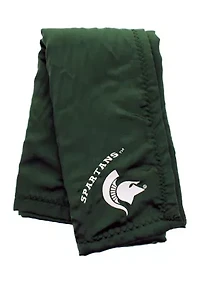 NCAA Michigan State Spartans 28 in x 28 in Silky and Super Soft Plush Baby Blanket