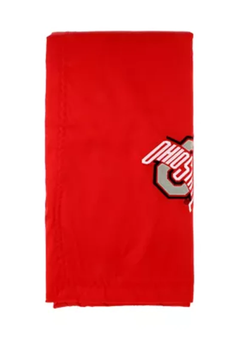 NCAA Ohio State Buckeyes 28 in x 28 in Silky and Super Soft Plush Baby Blanket