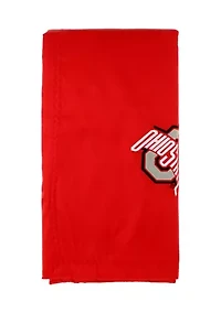 NCAA Ohio State Buckeyes 28 in x 28 in Silky and Super Soft Plush Baby Blanket