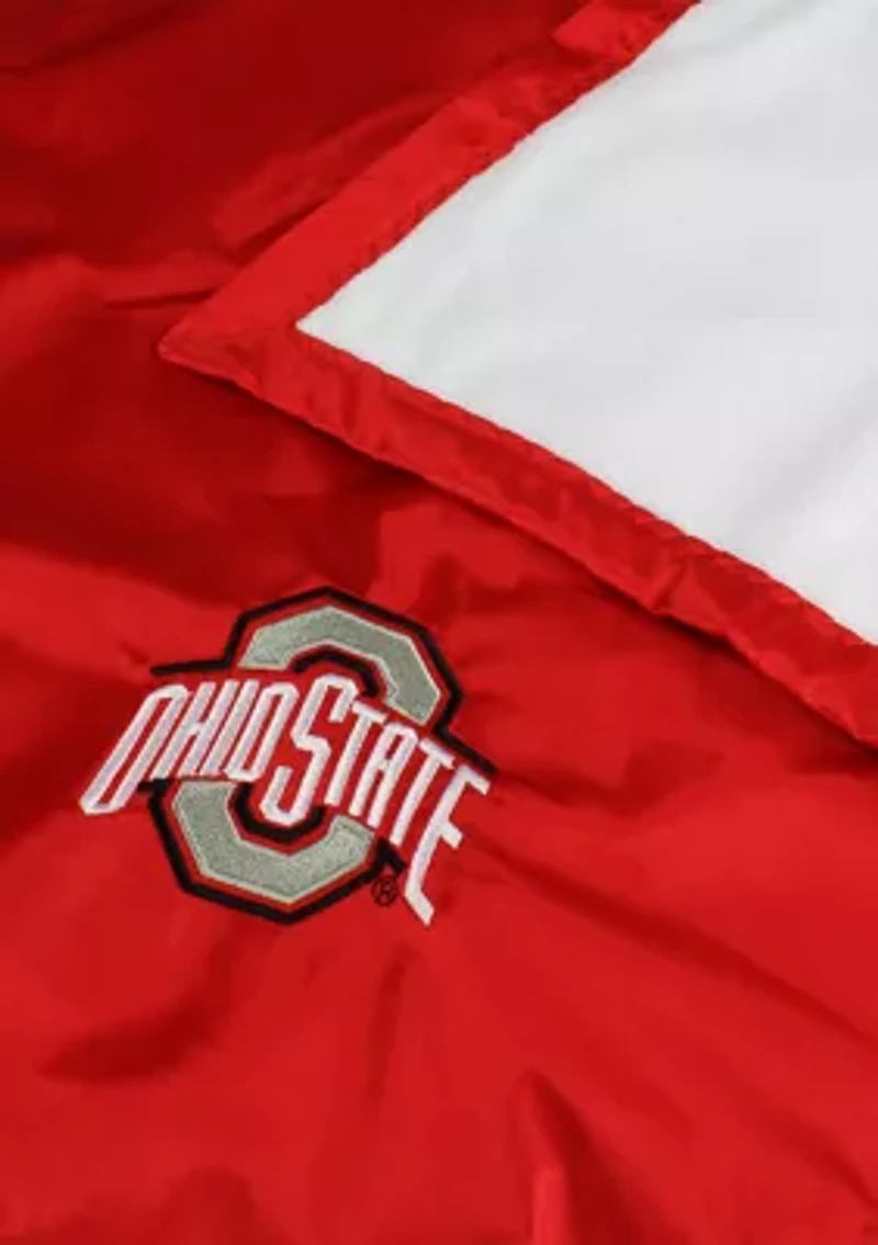 NCAA Ohio State Buckeyes 28 in x 28 in Silky and Super Soft Plush Baby Blanket