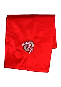 NCAA Ohio State Buckeyes 28 in x 28 in Silky and Super Soft Plush Baby Blanket