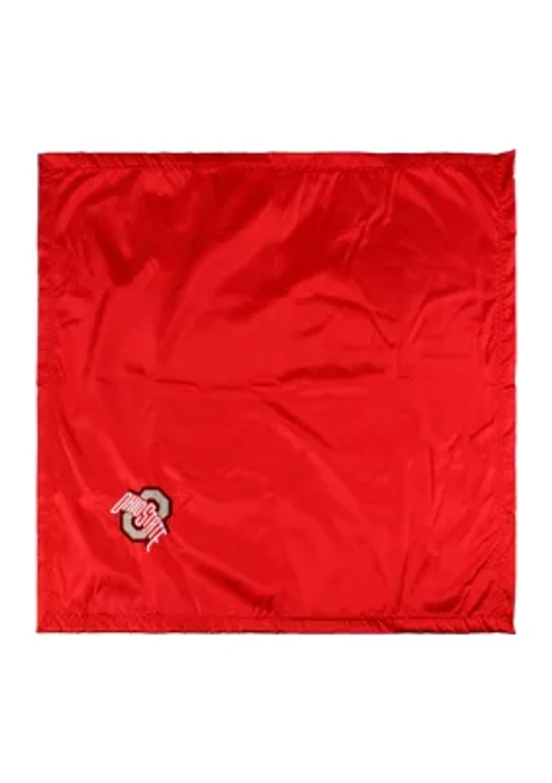 NCAA Ohio State Buckeyes 28 in x 28 in Silky and Super Soft Plush Baby Blanket