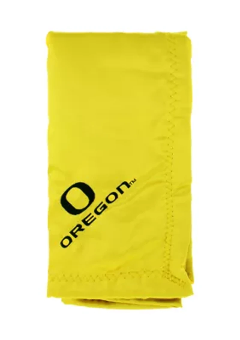NCAA Oregon Ducks 28 in x 28 in Silky and Super Soft Plush Baby Blanket
