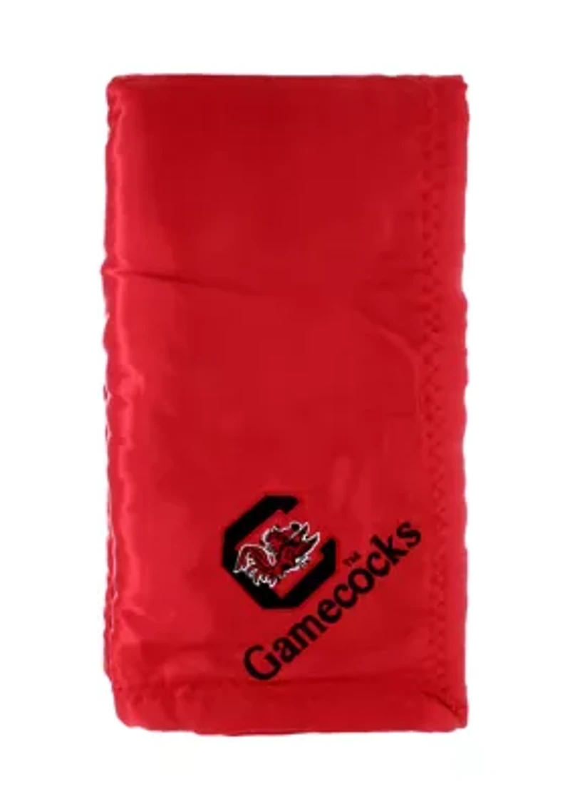 NCAA South Carolina Gamecocks 28 in x 28 in Silky and Super Soft Plush Baby Blanket