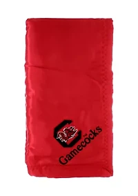 NCAA South Carolina Gamecocks 28 in x 28 in Silky and Super Soft Plush Baby Blanket