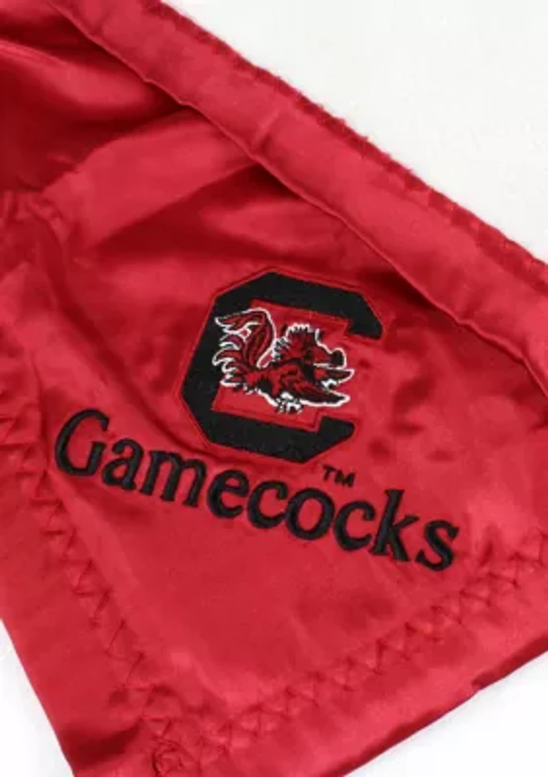 NCAA South Carolina Gamecocks 28 in x 28 in Silky and Super Soft Plush Baby Blanket