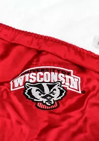 NCAA Wisconsin Badgers 28 in x 28 in Silky and Super Soft Plush Baby Blanket