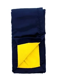 NCAA West Virginia Mountaineers 28 in x 28 in Silky and Super Soft Plush Baby Blanket