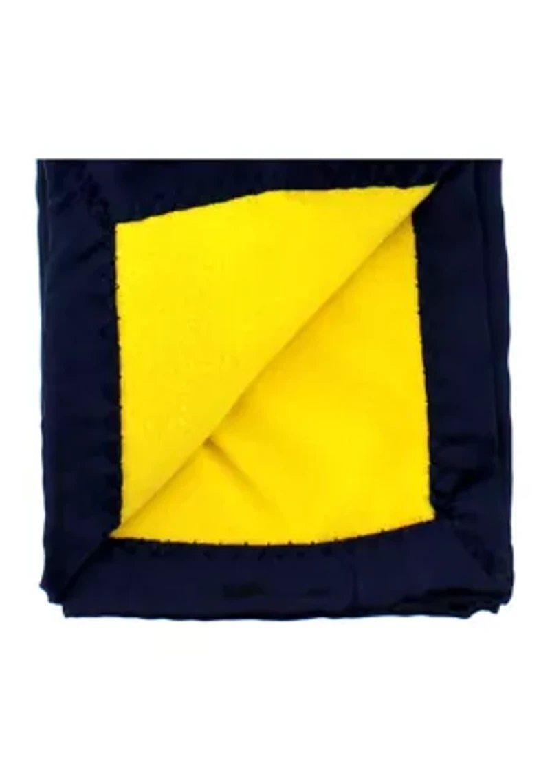 NCAA West Virginia Mountaineers 28 in x 28 in Silky and Super Soft Plush Baby Blanket